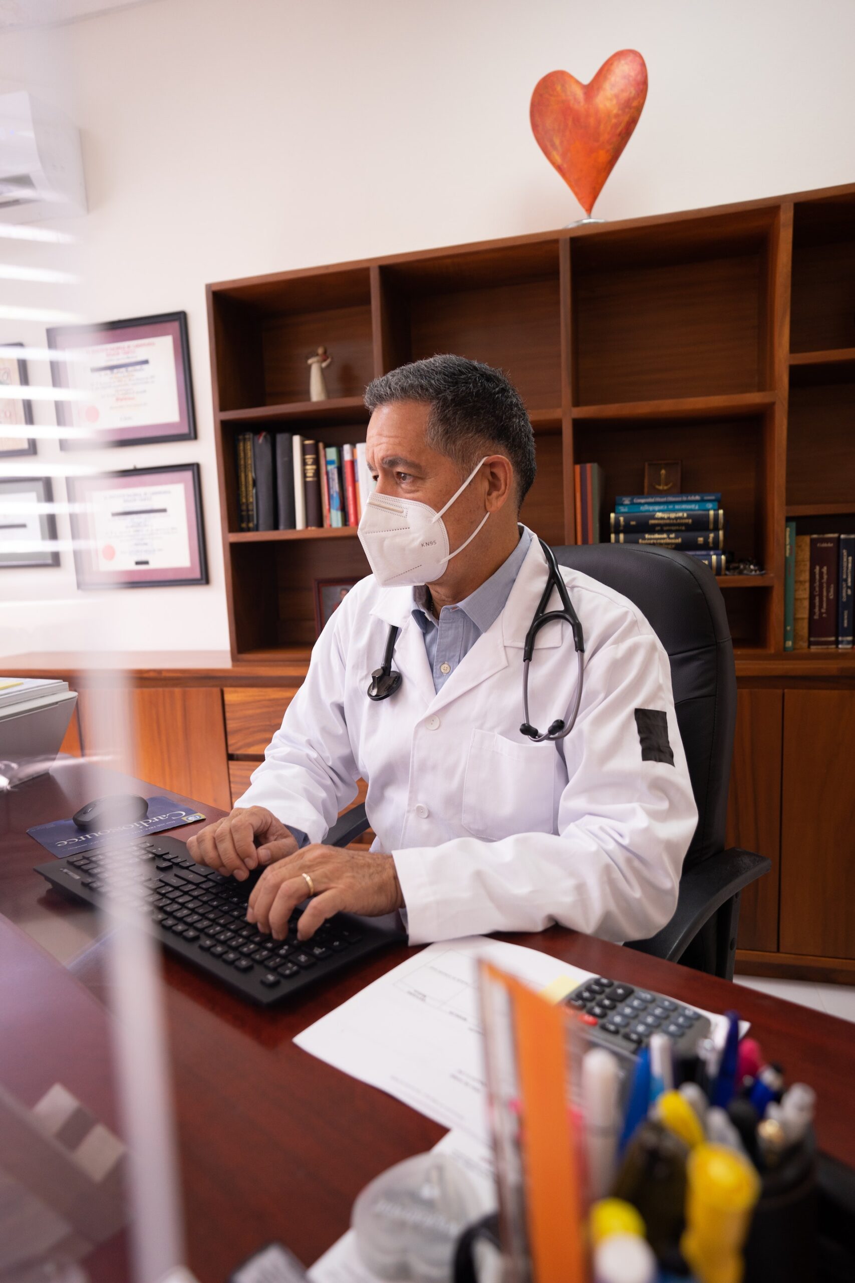 doctor at computer desk