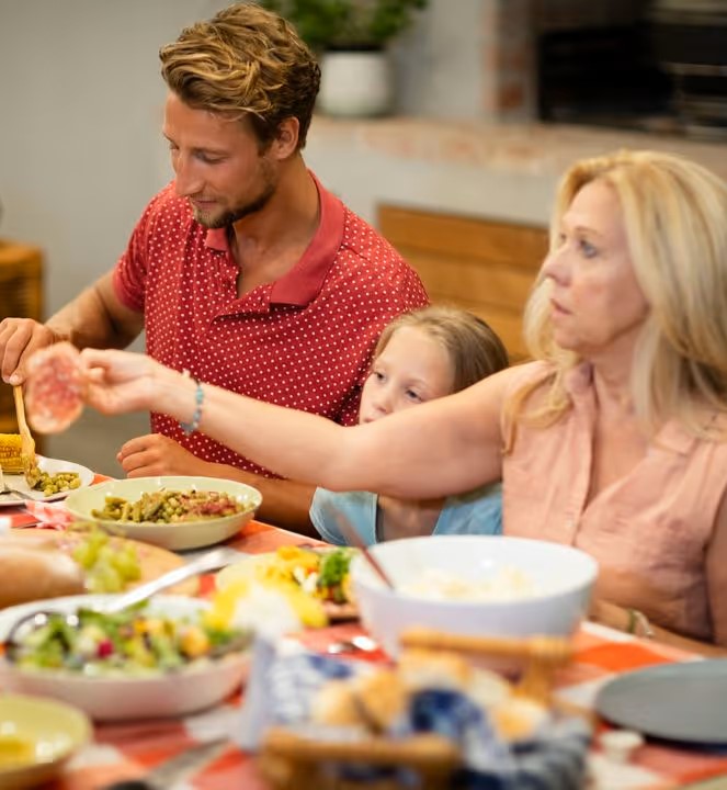 Family Eating at the Table